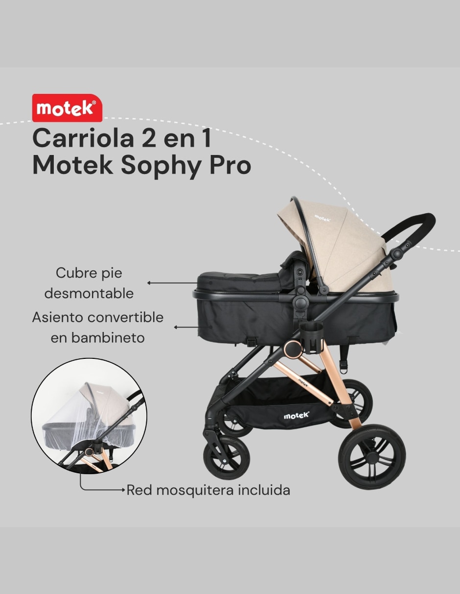 Carriola reversible carriola 2 en 1 motek sí